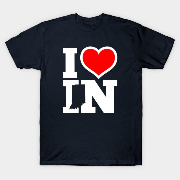 I Love Indiana T-Shirt by INpressMerch